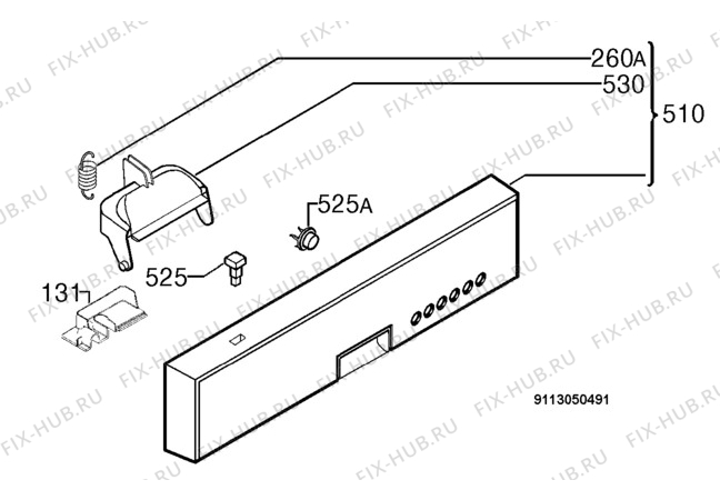 Взрыв-схема посудомоечной машины Privileg 00685498_11179 - Схема узла Command panel 037